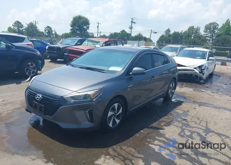 2017 Hyundai Ioniq Hybrid Sel из США, поврежденный, VIN KMHC75LC7HU033346
